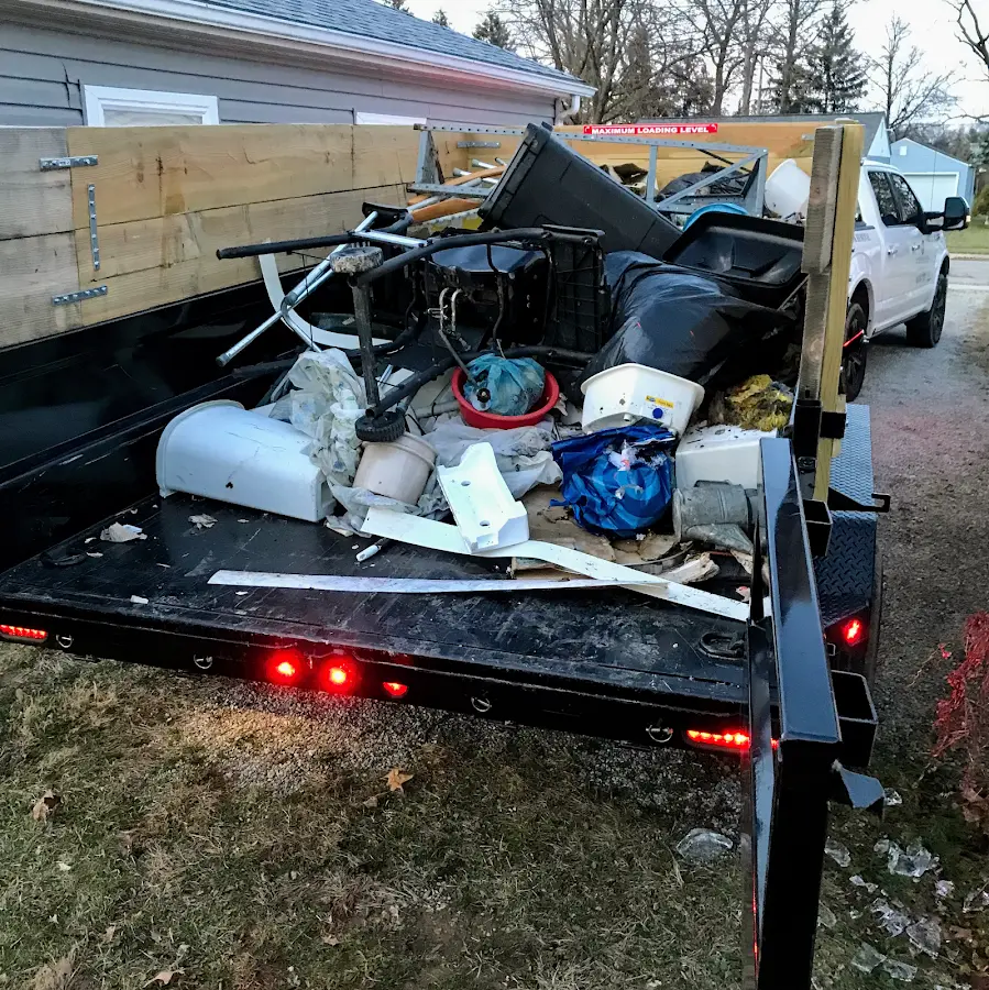 Roll-off dumpster delivered to a residential driveway in Hermitage